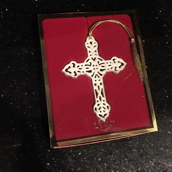 Beautiful Lenox Pierced Cross Ornament Decoration Easter Mother’s Day - Picture 4 of 8